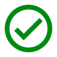 A green circle containing a green checkmark, symbolizing the reliability and approval associated with ING Mining.